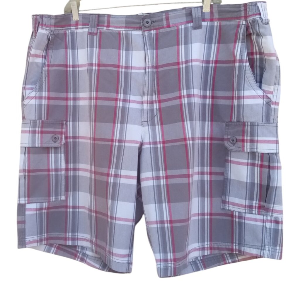 King Size plaid cargo shorts sz 48